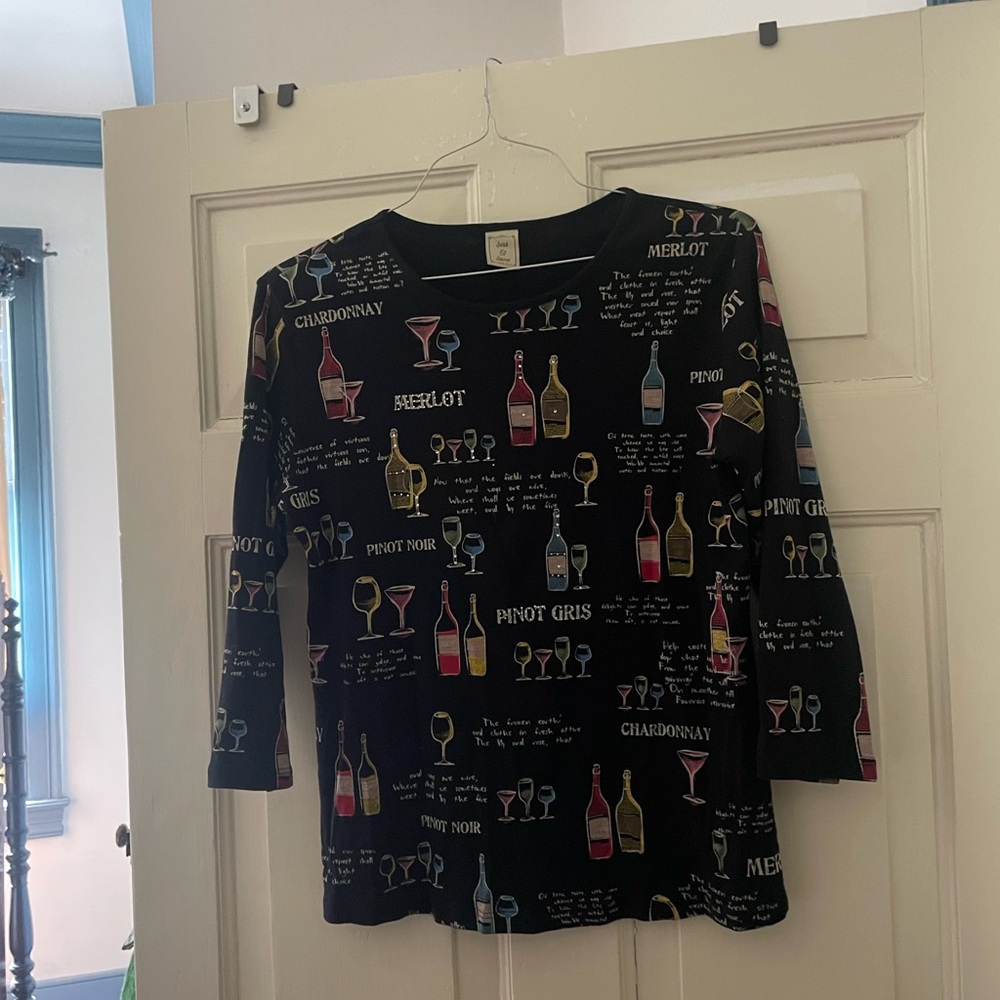 Jess & Jane Wine Shirt Top